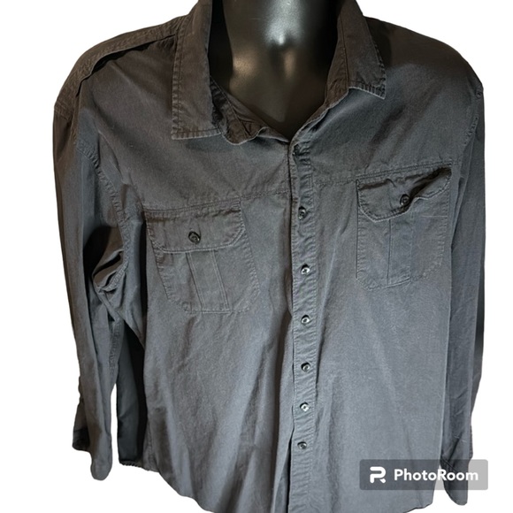 NWOT Apt 9 black button up with front pockets - Picture 1 of 4